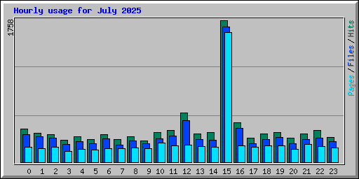 Hourly usage for July 2025