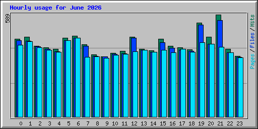 Hourly usage for June 2026