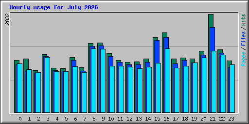Hourly usage for July 2026